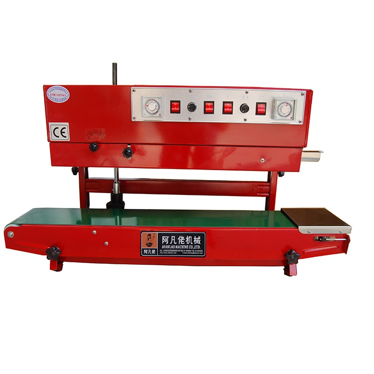 立卧两用连续封口机,墨轮印字封口机,塑料袋连续封口机的图片