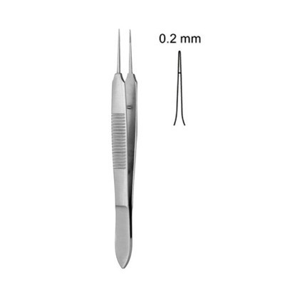 1x2齿显微精细镊-?头宽0.2mm/9.5cm的图?/></a></div> <div class=
