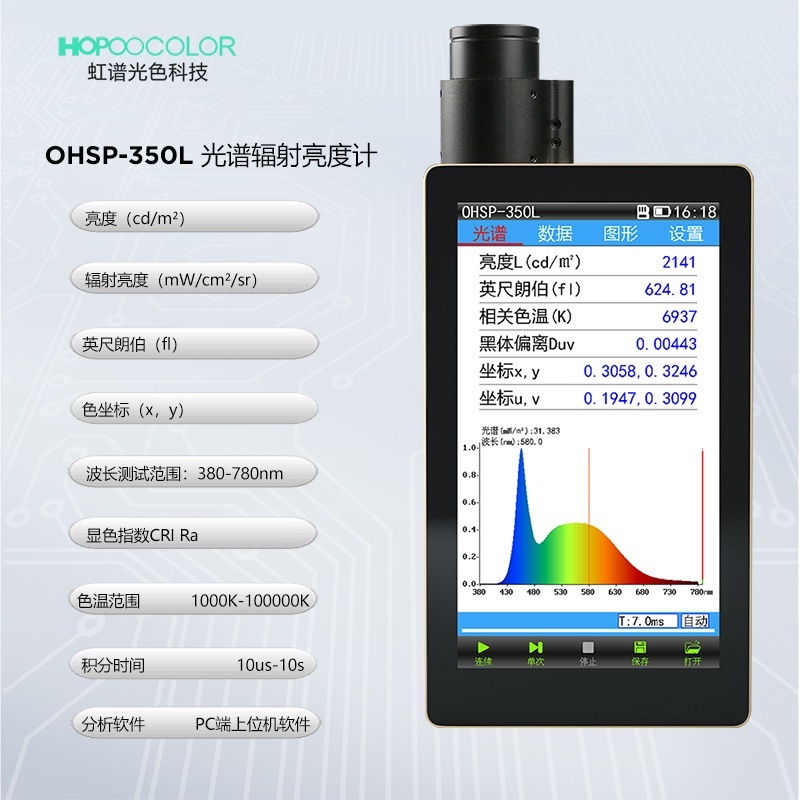 光谱辐射亮度计屏幕亮度计灰度计色度计OHSP350L的图?/></a></div>              <div class=