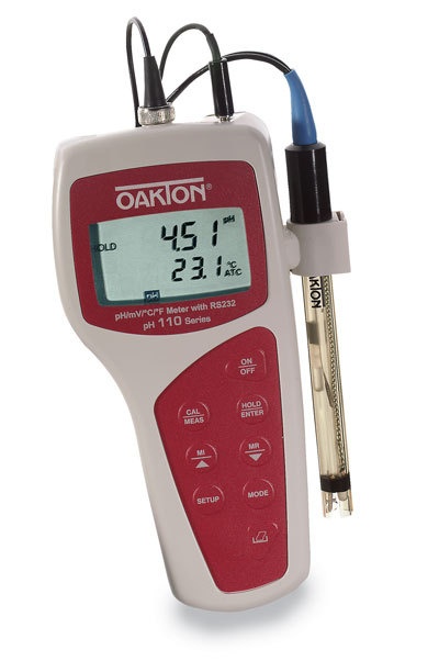 Oakton pH/毫伏/温度高级pH110测量计，带有三合一电极，IN-35615-20的图?/></a></div> <div class=